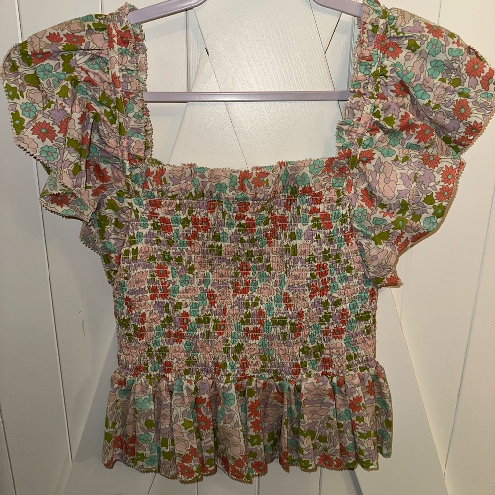 Love the Label Smocked Ruffle Top